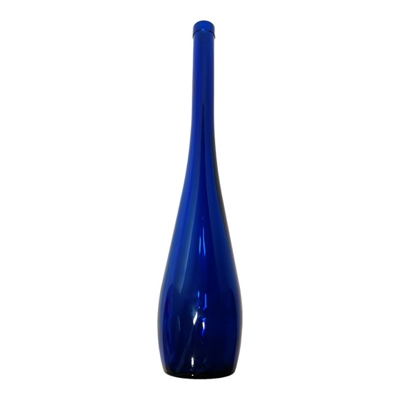 Collectible Vintage Cobalt Blue Glass Bottle - 16.5” Tall, 3” Base - Picture 10 of 10